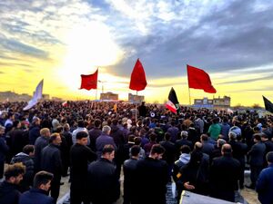عکس/ وداع باشکوه مردم با شهید مدافع وطن اصغر نعیمی