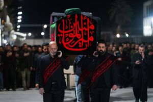 عکس/ تشییع نمادین پیکر امیرالمومنین در سامرا