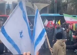 فیلم/ پرچم شیطان به آتش کشیده شد