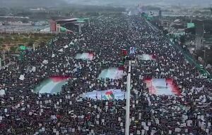 فیلم/ راهپیمایی باشکوه اهالی یمن در روز جهانی قدس