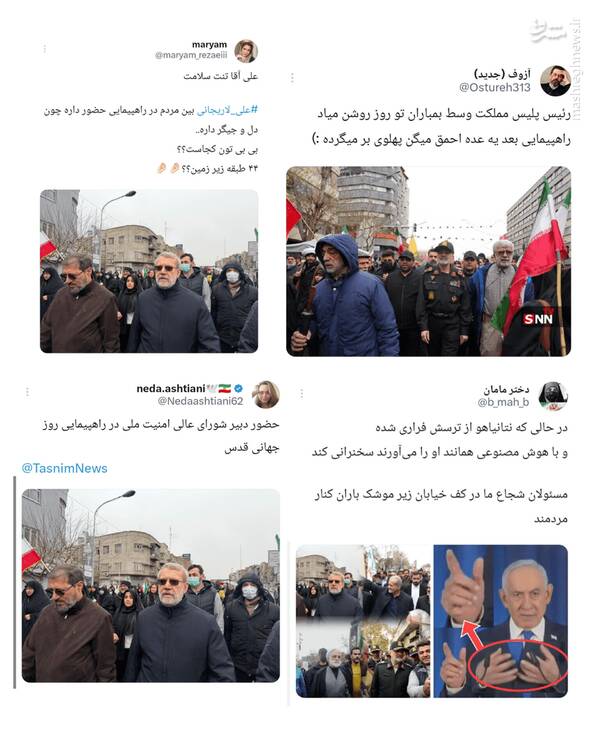 از حضور میدانی مقامات ایرانی تا نتانیاهوی شش‌انگشتی