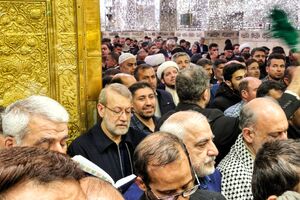 آخرین تشرف شهید لاریجانی به حرم امام رضا(ع)