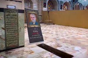 عکس/ مزار شهید علی لاریجانی در قم