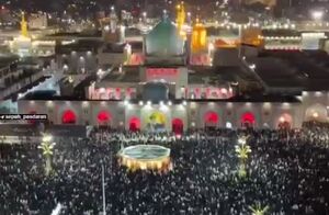 فیلم/ لحظه تحویل سال ۱۴۰۵ از زاویه‌ای متفاوت در بهشت رضوی
