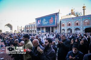 عکس/ اقامه نماز عید فطر در حرم سیدالکریم(ع)