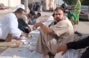 فیلم/ سفرۀ صبحانه در کنار محل اصابت موشک!