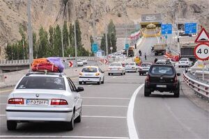 ترافیک سنگین در آزادراه تهران - شمال