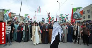 راهپیمایی‌های مردمی در بغداد در حمایت از ایران