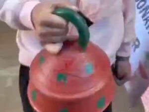 فیلم/ قلک‌ کودک کشمیری برای کمک به ایران