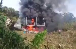 فیلم/ سقوط یک هواپیما در کلمبیا با ۱۱۰ نفر سرنشین