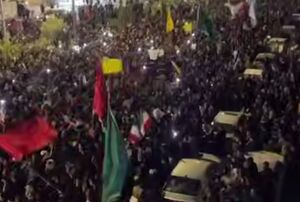 عراقی‌ها برای حمایت از ایران به خیابان آمدند