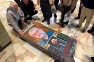 فیلم/ حال و هوای مزار شهید لاریجانی در حرم حضرت معصومه(س)