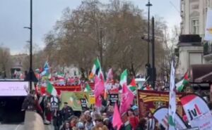 تظاهرات عظیم ضدجنگ ایران در لندن