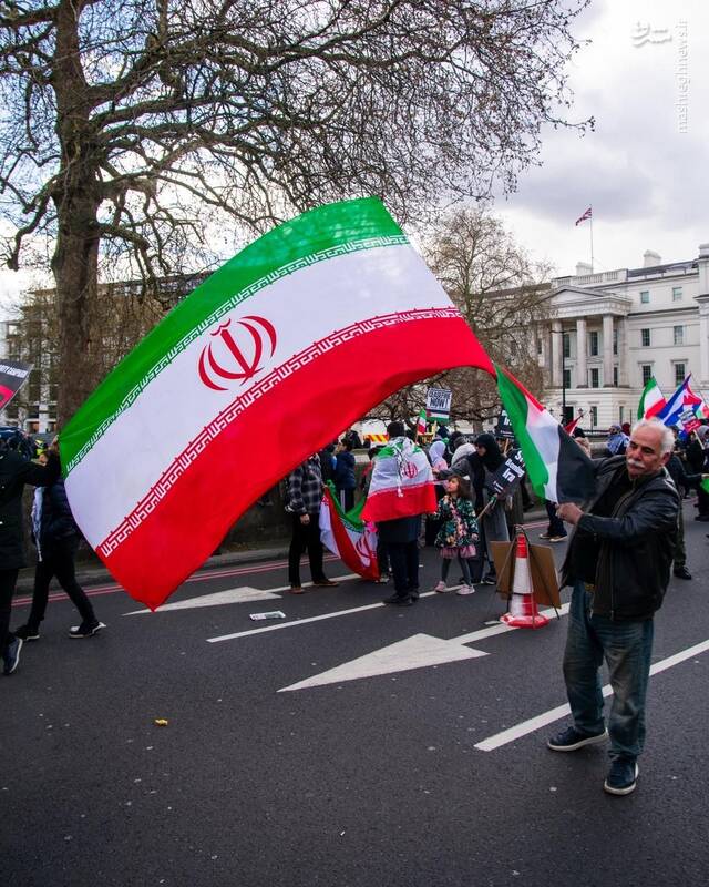 عکس/ تظاهرات گسترده در لندن علیه جنگ با ایران