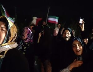 فیلم/ تجمع شبانه مردم روستای للرد از توابع نکا در حمایت از رزمندگان
