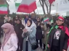 فیلم/ شعار در لندن: سید مجید نقطه زن، اسرائیل رو شخم بزن!