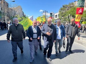 عکس/ حضور وزیر نیرو در مراسم چهلم رهبر شهید انقلاب