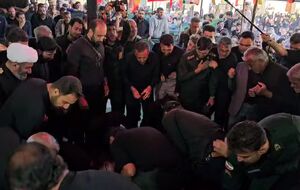 فیلم/ پیکر شهید خادمی در زادگاهش فسا آرام گرفت