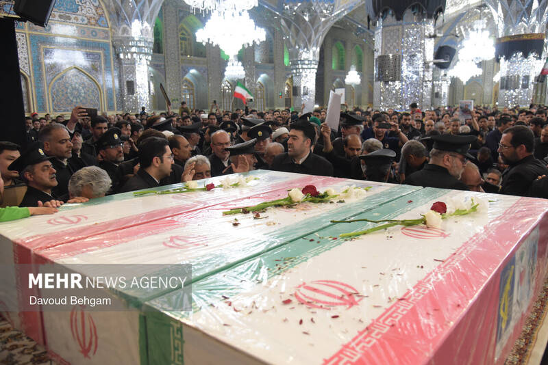 مراسم وداع با پیکر شهدای اقتدار ایران اسلامی