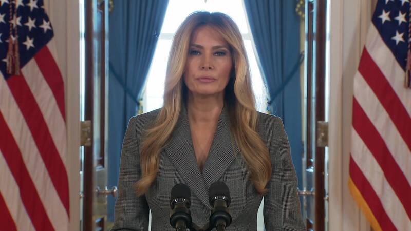 «پیش‌دستی» بانوی اول پیش از انفجار بمب اپستین/ سخنرانی عجیب ملانیا ترامپ، مانوری برای حفاظت در برابر افشای قریب‌الوقوع اسناد هولناک+ عکس و فیلم