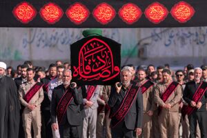 عکس/ تشییع نمادین امام جعفر صادق(ع) در سامرا