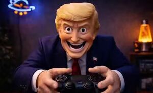 فیلم/ وقتی میگن دسته بازی دست ترامپه!