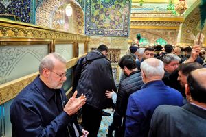 عکس/ آخرین تشرف شهید لاریجانی در حرم علی ابن موسی الرضا(ع)