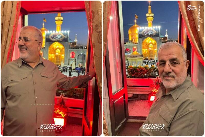 تصویر دیده‌نشده از شهید پاکپور در حرم مطهر امام رضا(ع)