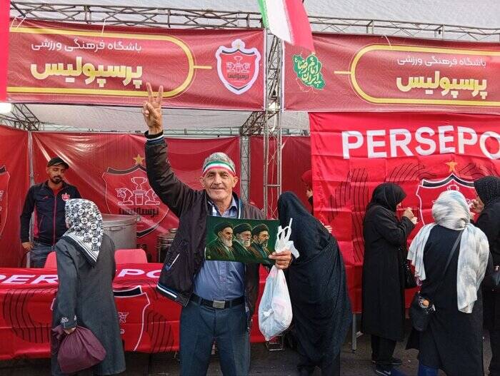 موکب استقلال و پرسپولیس در اجتماع امام رضایی‌ها + تصاویر