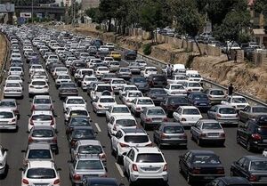 ترافیک سنگین در محور قزوین - کرج - تهران