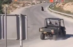 تلاش یک شهرکنشین برای زیر گرفتن یک زن فلسطینی
