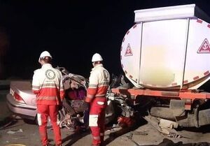 تصادف مرگبار سمند و تریلی در آزادراه زنجان-تبریز ۴ کشته برجا گذاشت