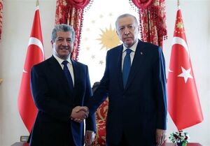 دیدار اردوغان و بارزانی و تاکید بر حمایت از اقلیم کردستان عراق