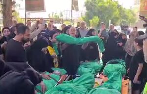 فیلم/ تشییع شهدای حمله دشمن صهیونی به "صیدا"