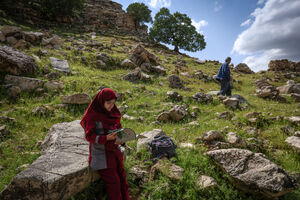 عکس/ مدرسه‌ای در میان کوهستان