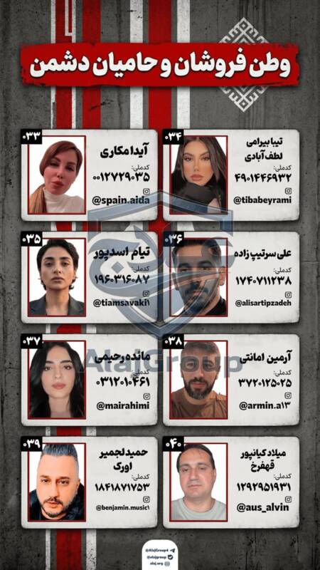 انتشار فهرستی از وطنفروشان خارجنشین توسط گروه علاج