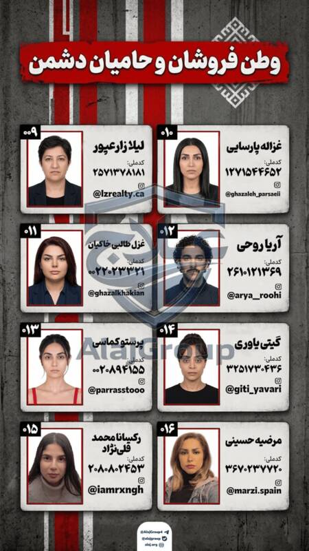 انتشار فهرستی از وطن‌فروشان خارج‌نشین توسط گروه علاج