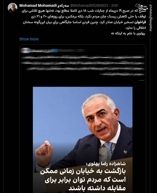 ضدانقلاب علیه رضا پهلوی: چرا ۱۸ دی فراخوان دادی؟