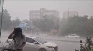 فیلم/ بارش شدید تگرگ در بجنورد