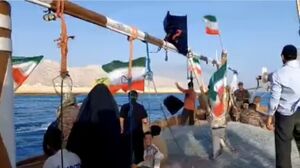 فیلم/ رژه دریایی در بندر کنگان