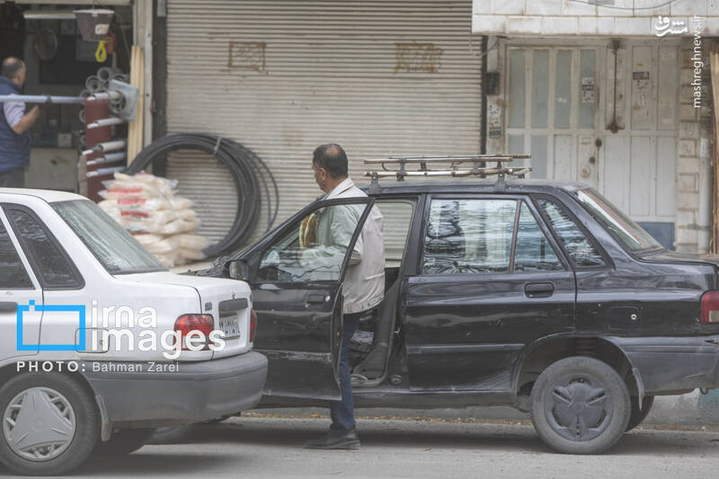 عکس/ ریزگردها و باد شدید در کرمانشاه