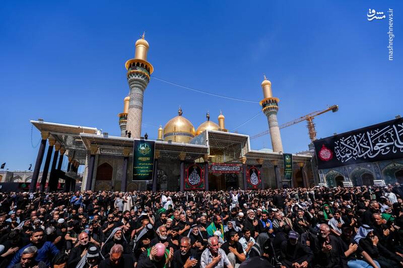 عکس/ تشییع نمادین جوان ترین امام در کاظمین