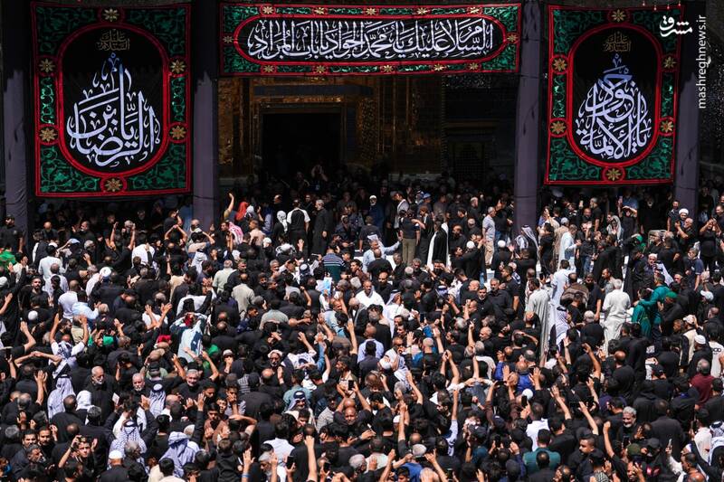 عکس/ تشییع نمادین جوان ترین امام در کاظمین