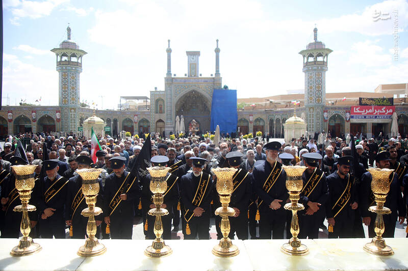 عکس/ عزاداری شهادت جوادالائمه در حرم حضرت معصومه(س)