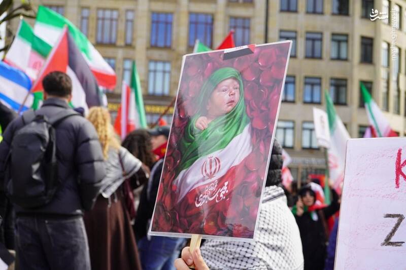 عکس/ تظاهرات حامیان ایران اسلامی در هامبورگ