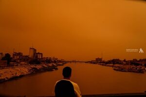 عکس/ موج گسترده گردوغبار، بغداد را در نوردید