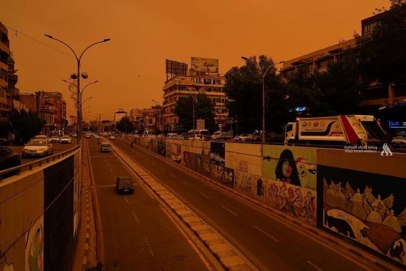 عکس/ موج گسترده گردوغبار، بغداد را در نوردید