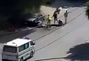 لحظه هدف قرار گرفتن کادر درمان در جنوب لبنان