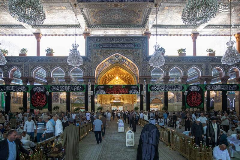 عکس/ کتیبه‌های شهادت امام باقر(ع) در حرم سیدالشهدا
