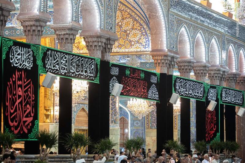 عکس/ کتیبه‌های شهادت امام باقر(ع) در حرم سیدالشهدا